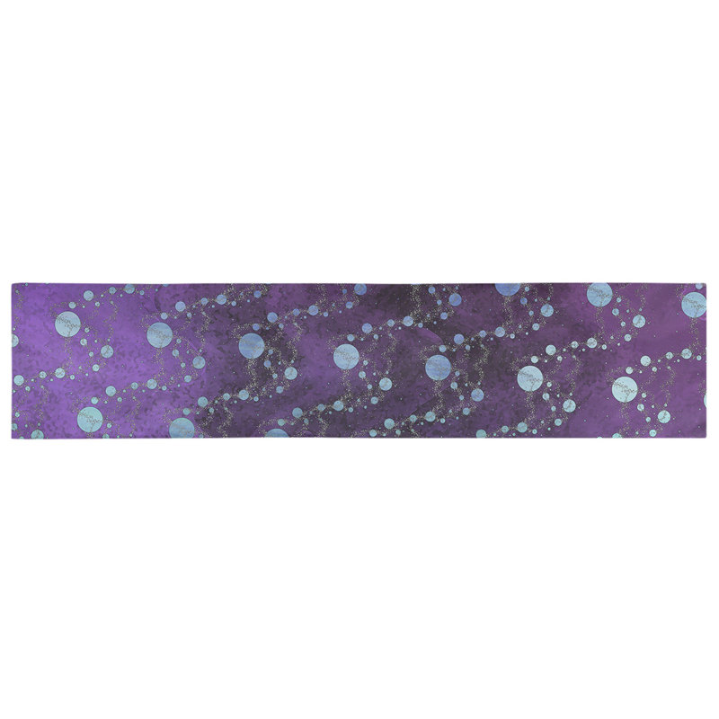 Avicia Table Runner, 72" x 16", Light Purple/Blue