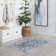 Christipher Oriental Floral Blue/Gray Indoor Area Rug for Living Room, Bedroom, Dining Room
