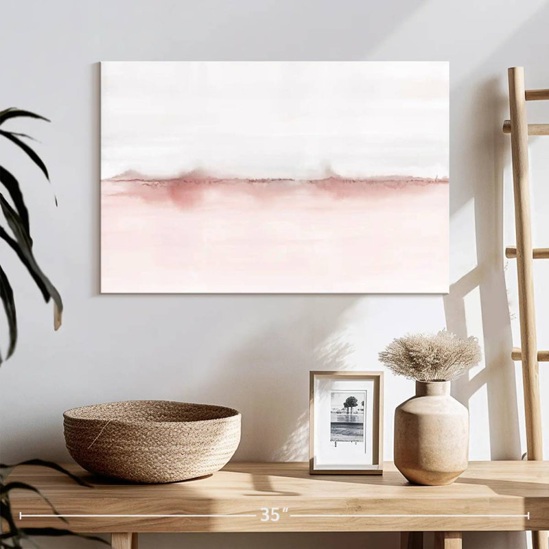 Avery aquarelle paysage VI rosé gris III, H 16 po x l 24 po