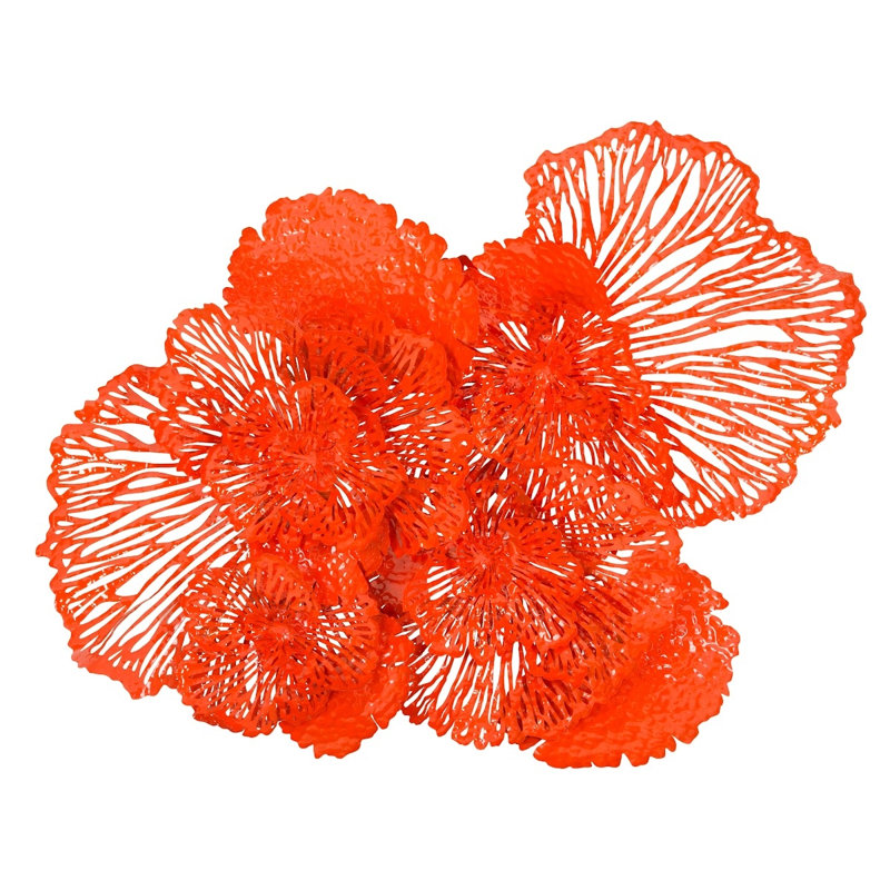 Flower Wall Décor, Orange/Red