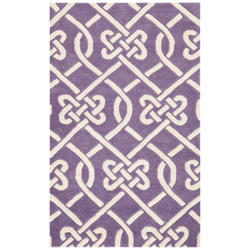 Swallow Hand Tufted Wool Geometric Rug, Rectangle 5' x 8'