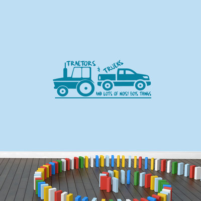 Décalcomanie murale tracteurs et camions