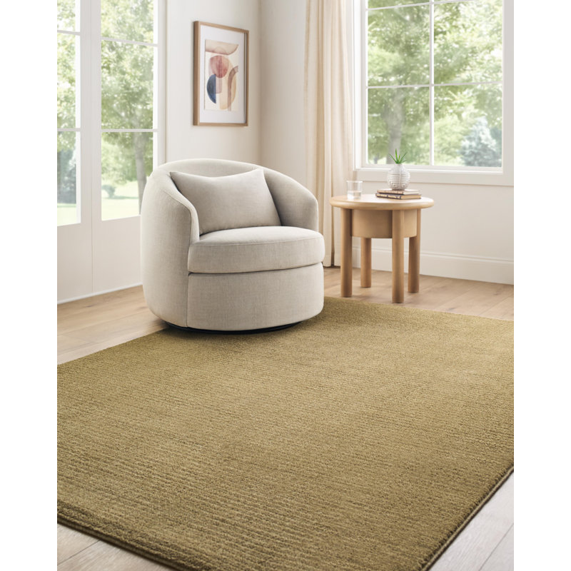 Tapis tissé à la machine Diara, Rectangle 9 pi 2 po x 12 pi, Ambre