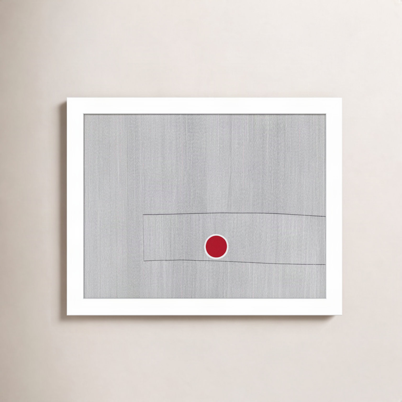 Grey Drawing Fifty Seven Print, White, 9" H x 13" W x 1" D