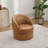 Lennon Top-Grain Leather Mid-Century Modern Swivel Accent Chair with 360° Base-120347409