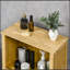 Armoire de plancher de salle de bain en bambou avec plusieurs tablettes et portes HOMcom