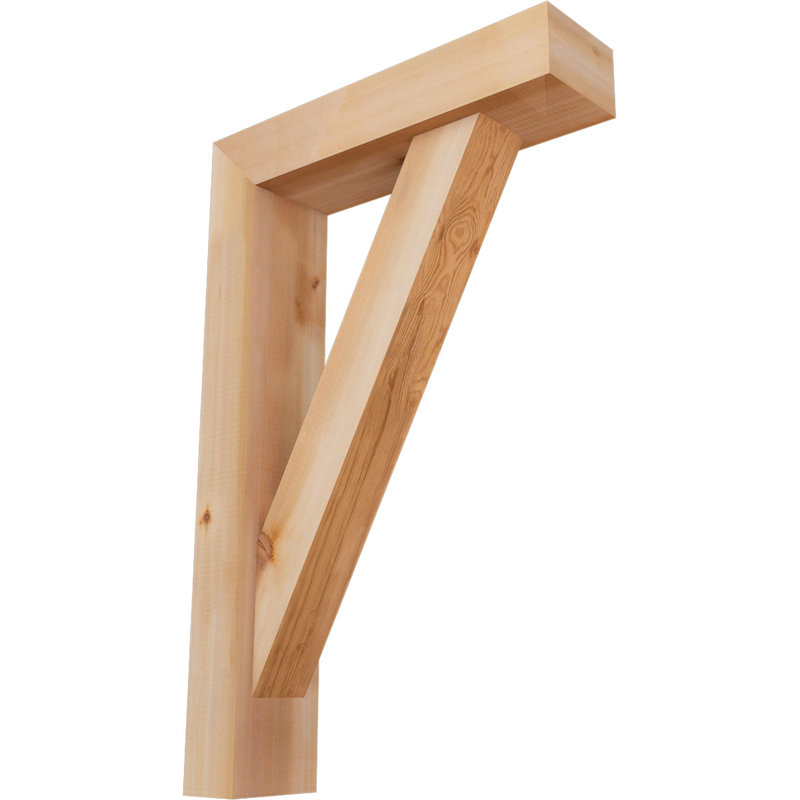 Traditional Block Bracket w/ Offset Brace, 34 x 22, 5 1/2"W Western Red Cedar (Smooth)