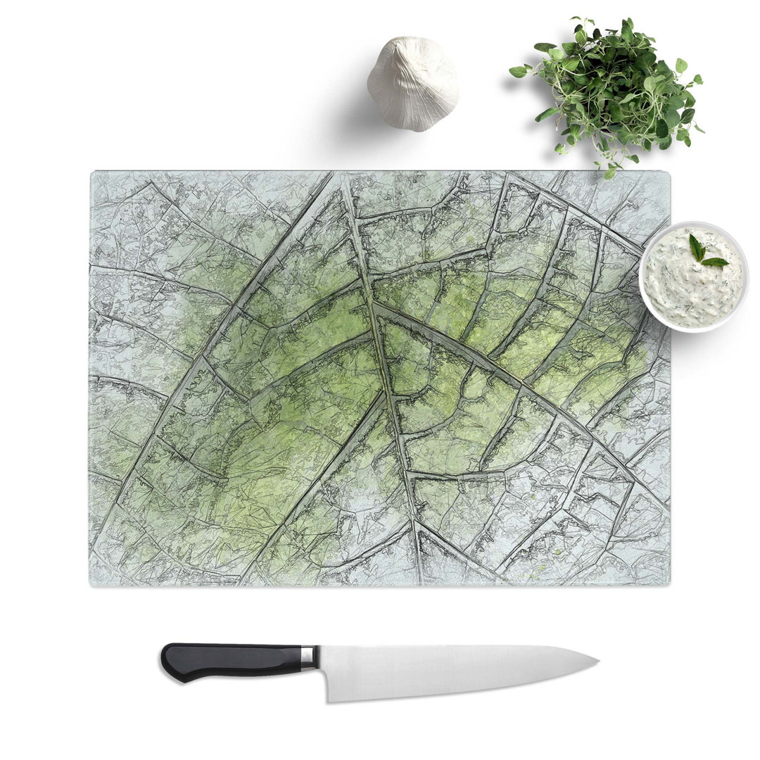 Glass Leaf Roads in Abstract Chopping Board