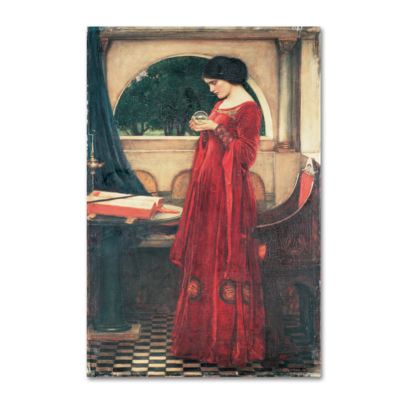 La boule de cristal par John William Waterhouse - reproduction imprimée, H 32 po x l 22 po