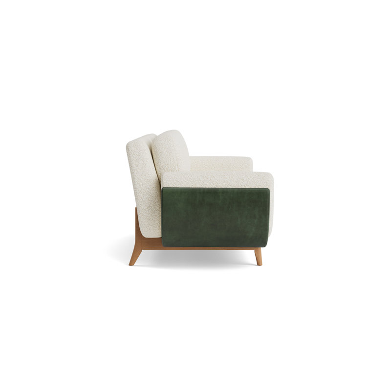 Regatta 90 Sofa, Berber - Cream/Bedford - Evergreen, Natural