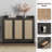 Chada 30 Pair Rattan Shoe Storage Cabinet With 3 Doors And Adjustable Shelves-110438748