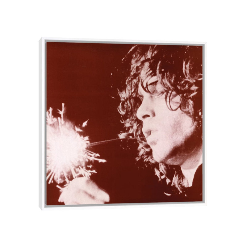 Jim Morrison Sparkler - Photograph Print, 26" H x 26" W x 1.5" D, No Matte, White Framed Canvas