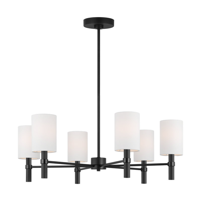 Manor Large Chandelier, Midnight Black