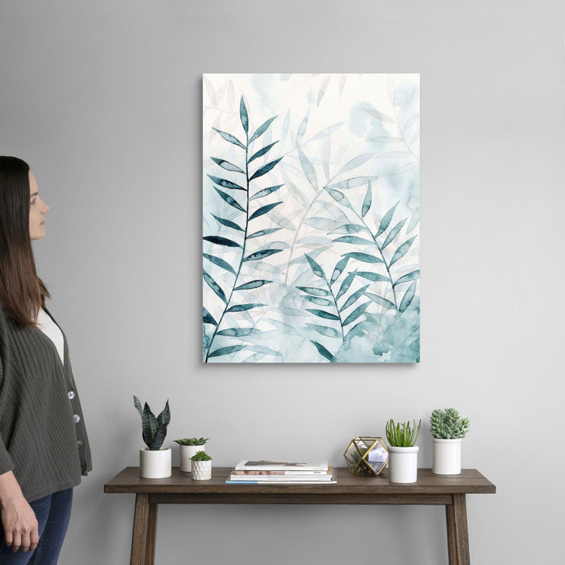 «Bamboo Whisper I», art mural sur toile, Toile tendue, H 32 po x l 24 po x P 1,25 po