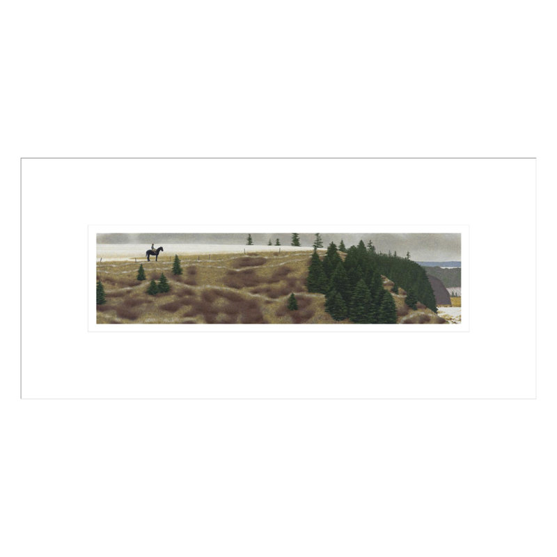 «St. Croix Rider» par Alex Colville - impression giclée encadrée, 8.49" H x 16.75" W