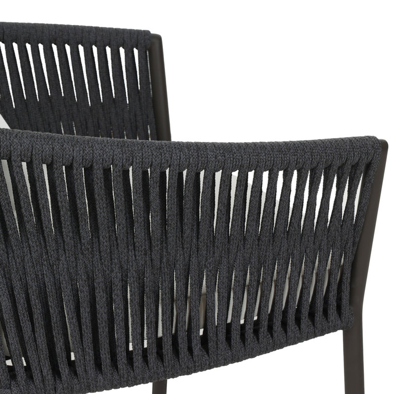 Outdoor Dining Armchair, Arashi Salt, Bronze/Dark Gray