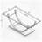 Rectangular U-Shaped Glass Top Coffee Table