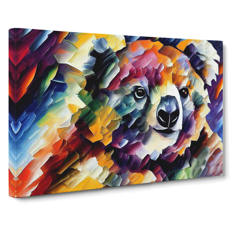Koala Bear Painting Art Abstract - Wrapped Canvas Print, 35cm H x 50cm W x 3cm D