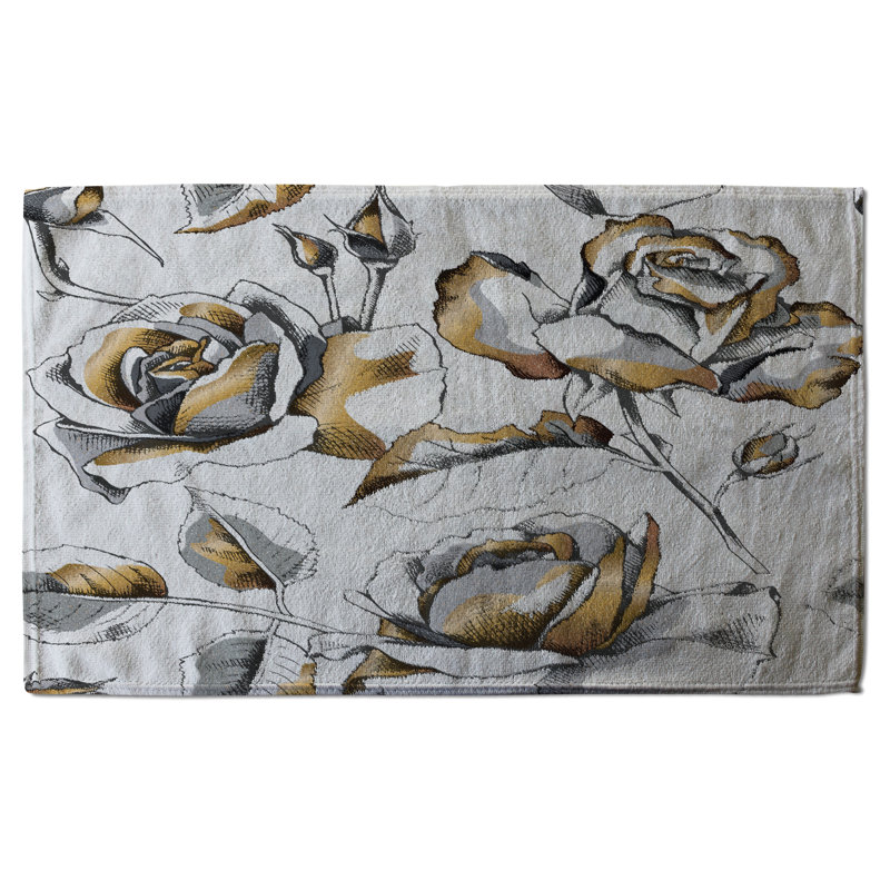 Cotton Floral Waffle Kitchen Towel