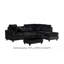 Canapé modulaire contemporain en L avec assise confortable et table rabattable-582329874-582329875
