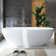 66.9'' x 29.5'' Freestanding Soaking Solid Surface Bathtub