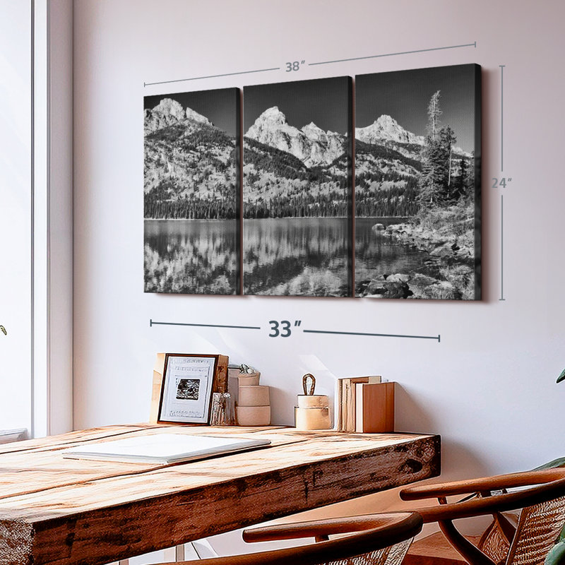 «Scenic Grand Teton», 3 pièces, H 24 po x l 38 po x P 1,25 po
