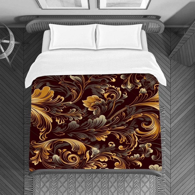 Polyester Floral Duvet Cover, Twin Duvet Cover