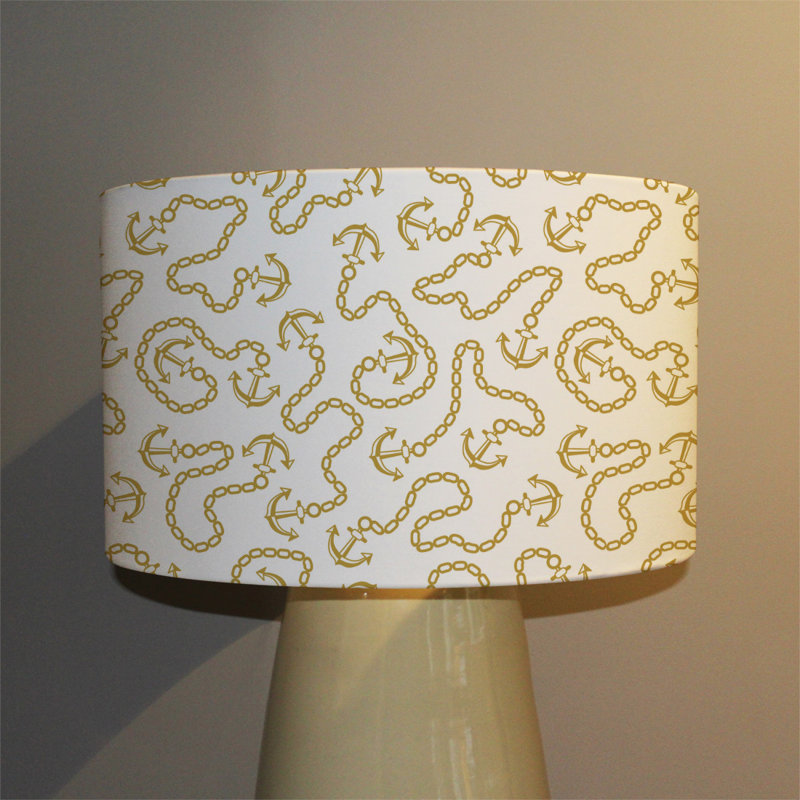 Cotton Drum Lamp Shade ( Uno ), 22cm H x 25cm W x 25cm D