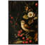 «Dark Moody Tunes», oiseau sur la branche de fruits, impression sur toile encadrée-108345295-108345296