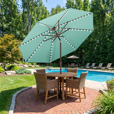 Parasol lumineux en oléfine 9 pi pour patio 9 pi
