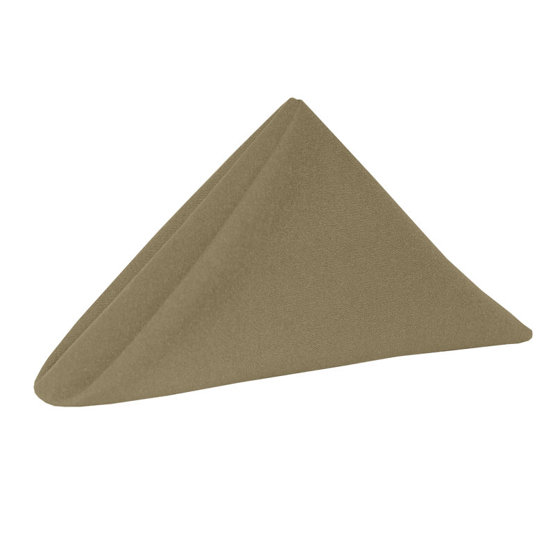 Ensemble de serviettes 12 pièces, Beige foncé, 17 po x 17 po
