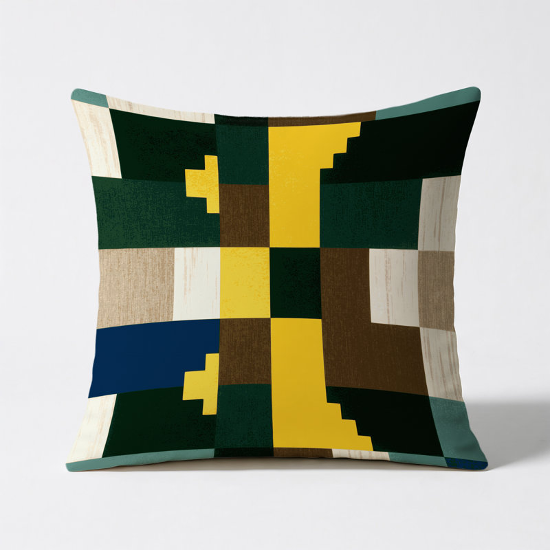 Angular Earth Indoor And Outdoor Pillow, Square 20"