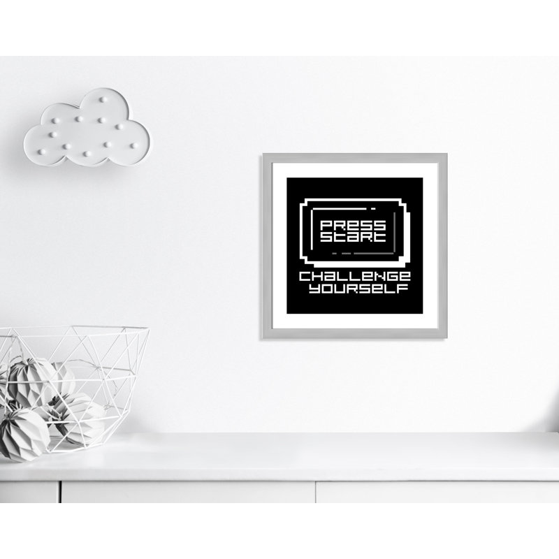 Challenge Yourself Sports, 24.5" H x 24.5" W x 0.63" D, Silver Flat Framed