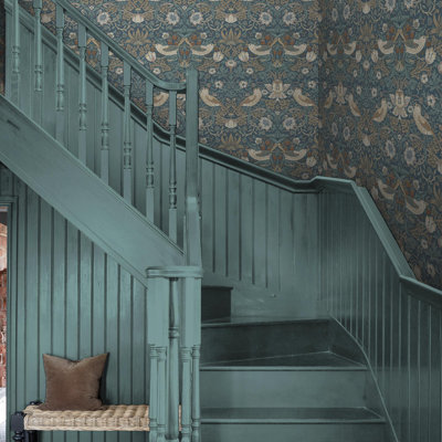 William Morris at Home 10m x 52cm Texture Matte Wallpaper Roll
