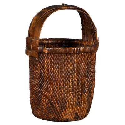 Antique Revival Chinese Wicker Box
