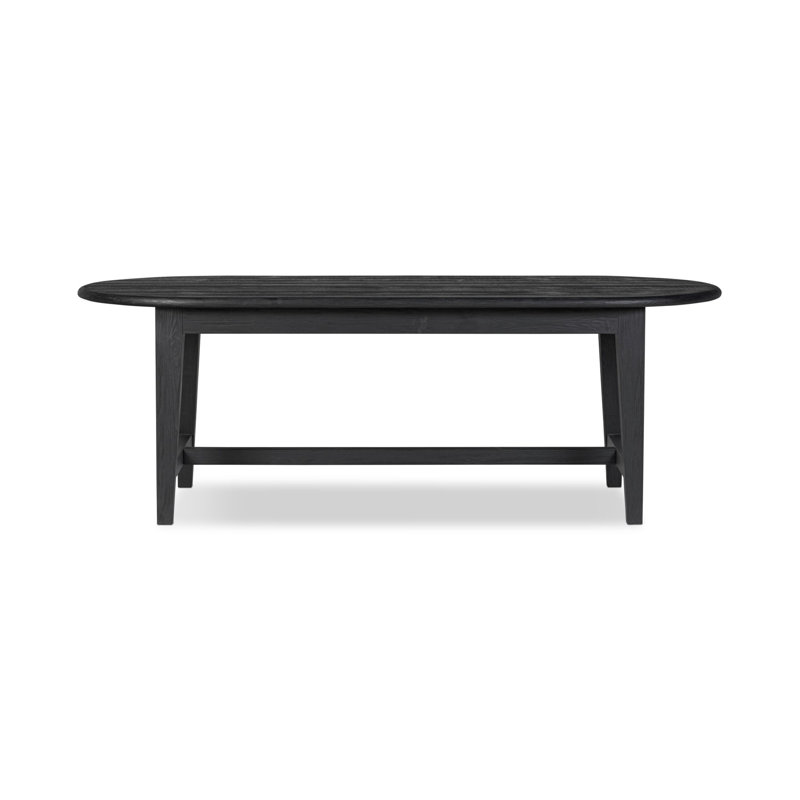 Alfie Dining Table 87"-Black Pine, 30" H x 110.25" L x 35.5" W, Honey Pine