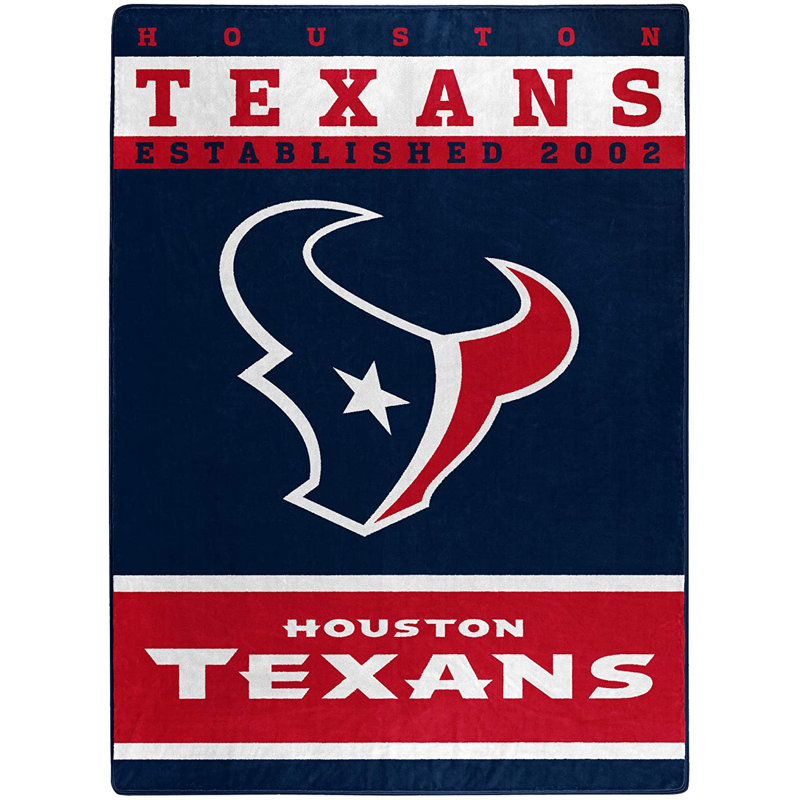 Couvertures moelleuses NFL, 60 po x 80 po, super douces et chaudes - toutes les équipes, Houston Texans