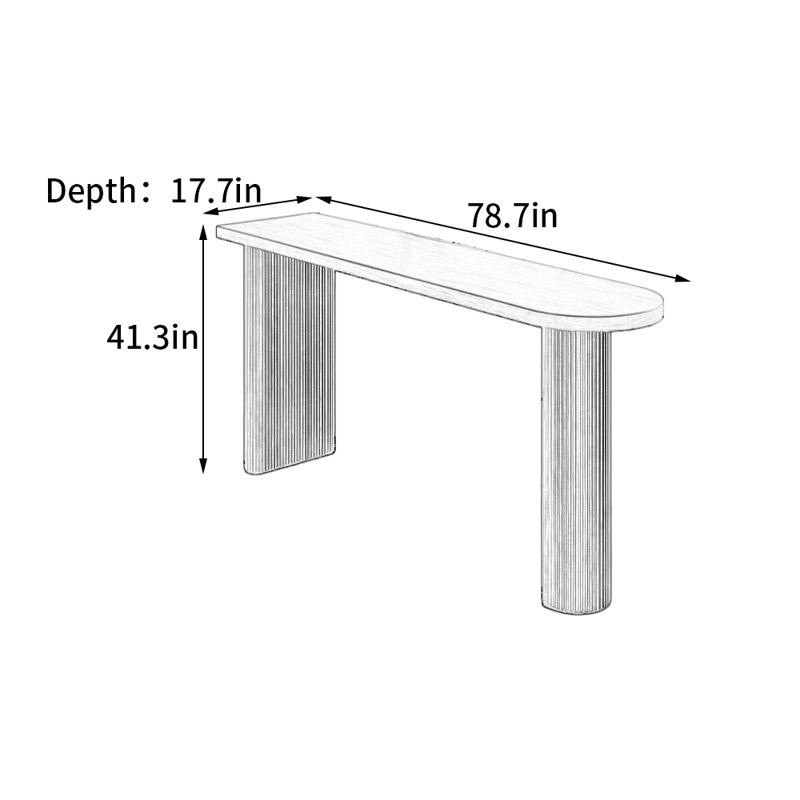 Leisure partition solid wood bar table, 41.3"H x 78.7"L x 17.7"W