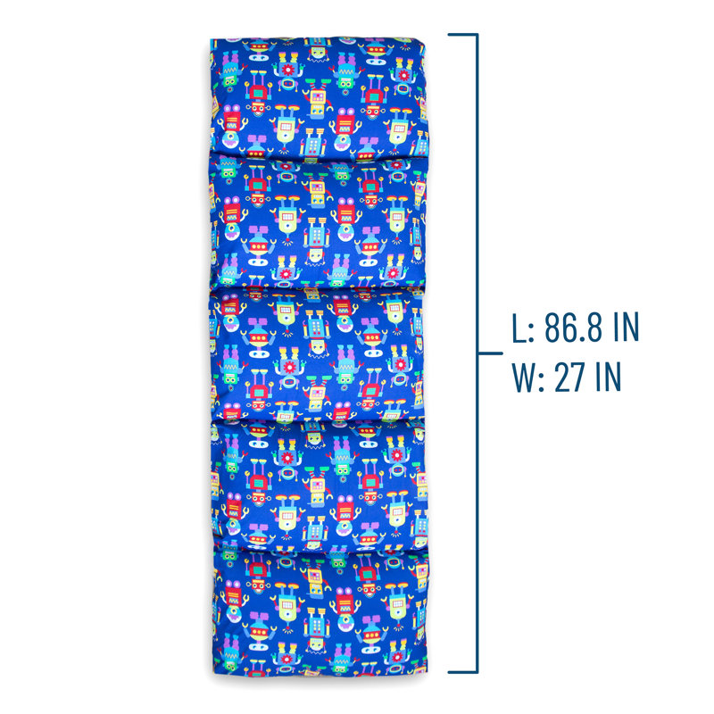 Blue Robots Cotton Polyester Kids Pillow Lounger