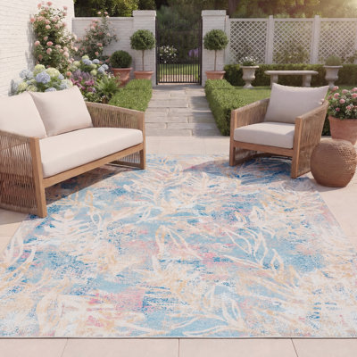 Tapis d'intérieur / extérieur à motif floral Barbados 500 Performance