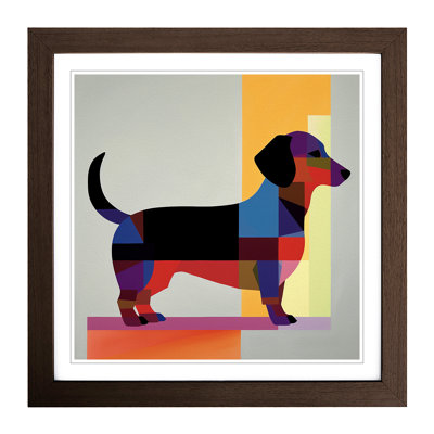 Dachsund Suprematism No.2 - Framed Print