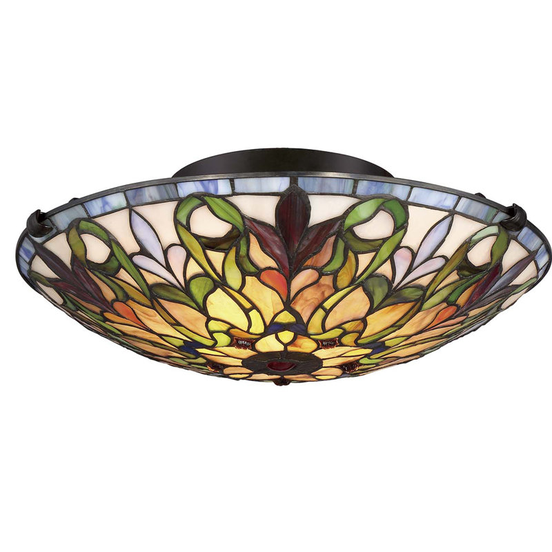 Tiffany Olivia Flush Mount Ceiling Lamp