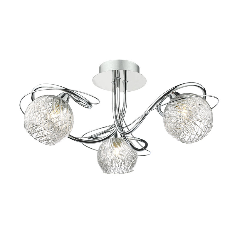 Glass Semi Flush Mount