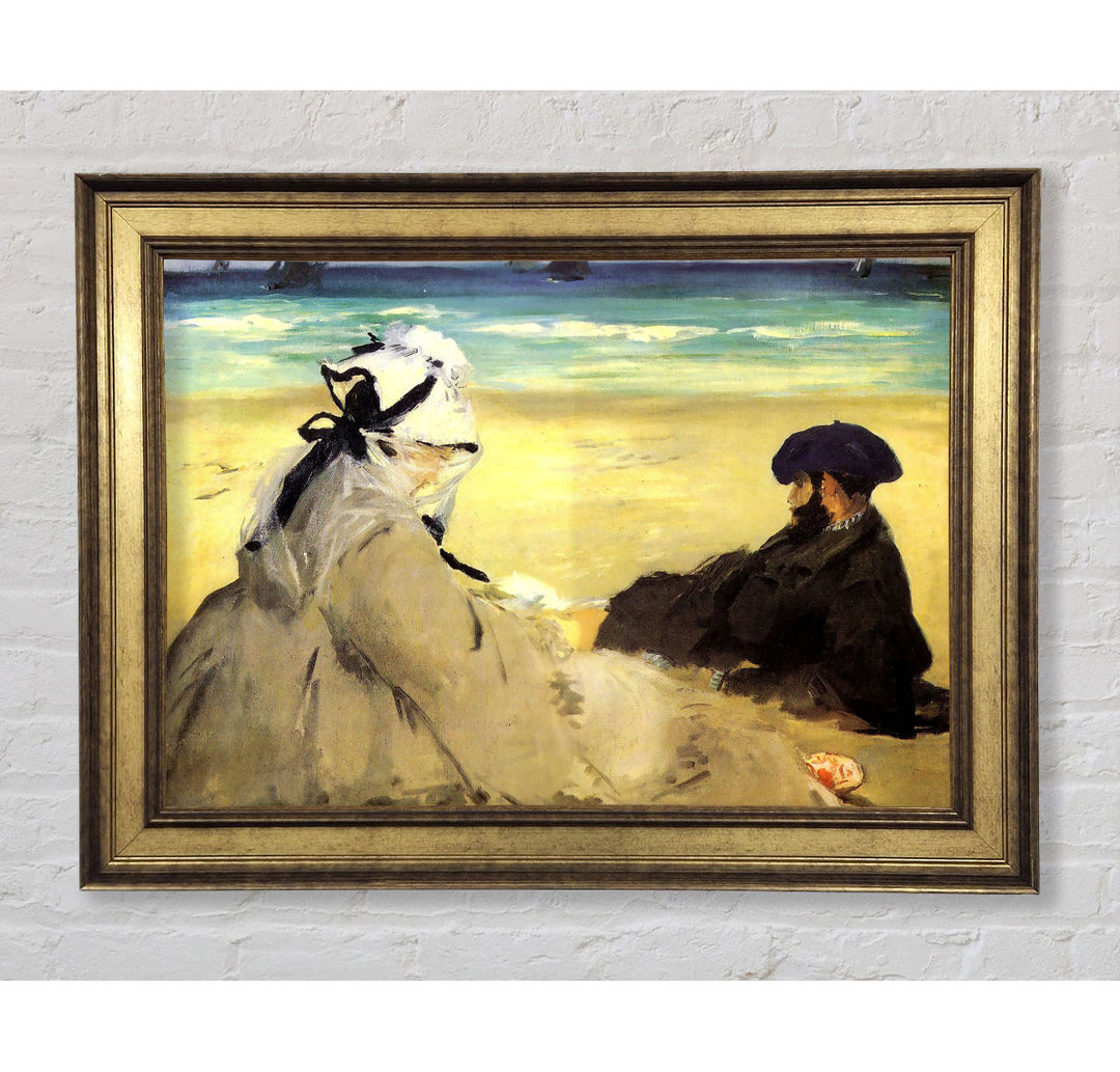 Manet Sur La Plage 1873 - Einzelner Bilderrahmen Kunstdrucke