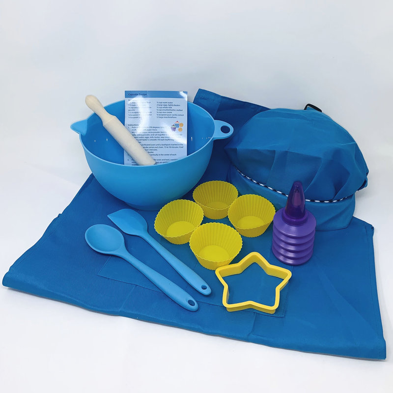 Ensemble de cuisson rose ou bleu Little Pals, Bleu