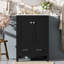 Meuble-lavabo noir 24 po avec lavabo sous comptoir, rangement à fermeture en douceur-334244186-334244191