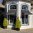 Awntech Charleston Acrylic Fabric Awning with Iron Scroll Arms-111684929-111685118