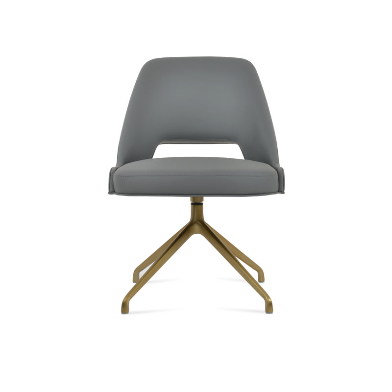 Chaise d'appoint en bois Marash, Noyer, Gris