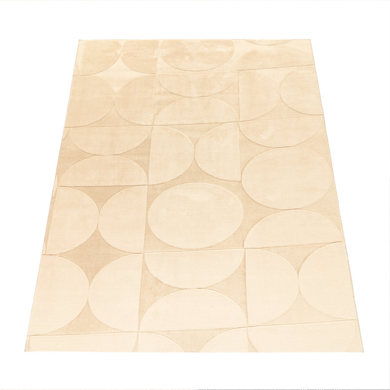 Lelystad Geometric Area Rug, Beige, Rectangle 80cm x 150cm