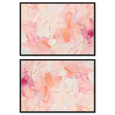 «Blush Coral Land», ensemble de décorations sur toile Dopamine par Art Remedy